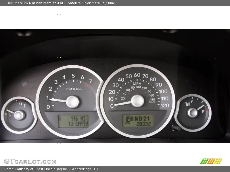 Satellite Silver Metallic / Black 2006 Mercury Mariner Premier 4WD