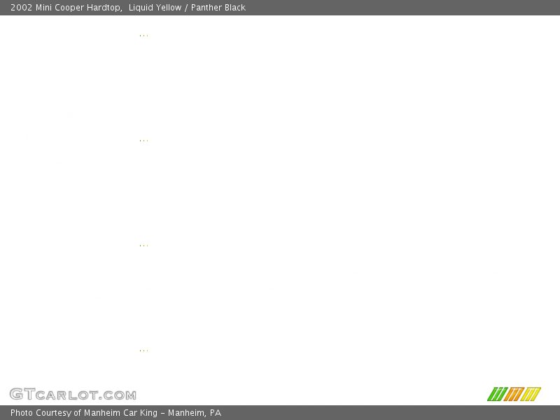 Liquid Yellow / Panther Black 2002 Mini Cooper Hardtop