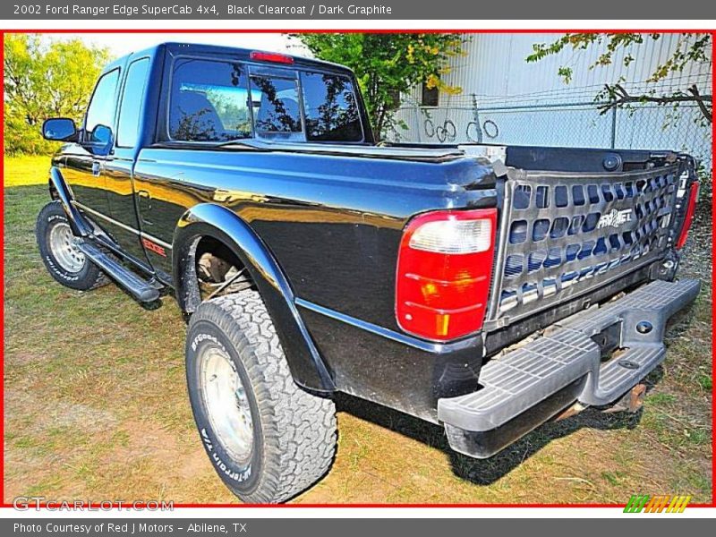 Black Clearcoat / Dark Graphite 2002 Ford Ranger Edge SuperCab 4x4
