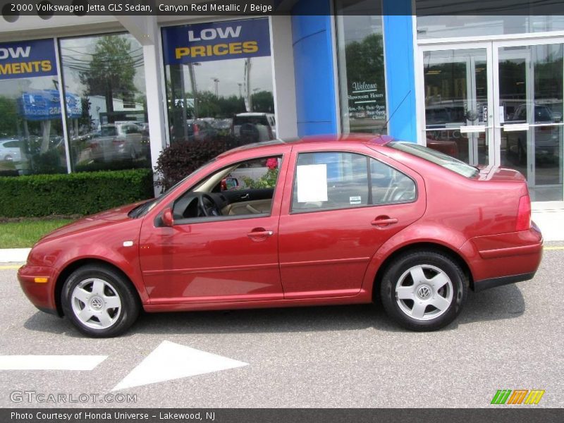 Canyon Red Metallic / Beige 2000 Volkswagen Jetta GLS Sedan
