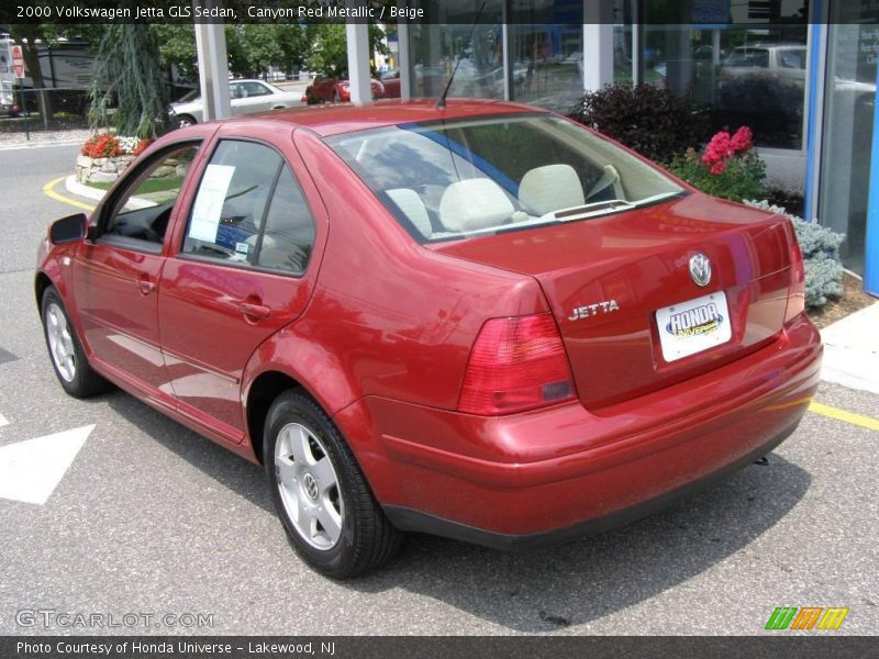 Canyon Red Metallic / Beige 2000 Volkswagen Jetta GLS Sedan
