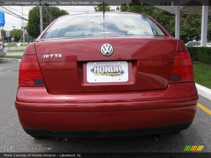 Canyon Red Metallic / Beige 2000 Volkswagen Jetta GLS Sedan