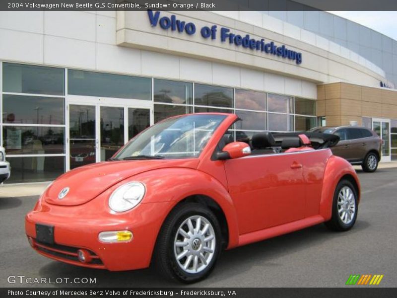 Sundown Orange / Black 2004 Volkswagen New Beetle GLS Convertible