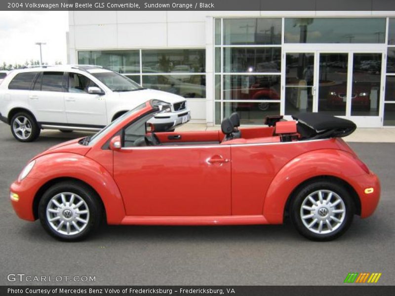 Sundown Orange / Black 2004 Volkswagen New Beetle GLS Convertible