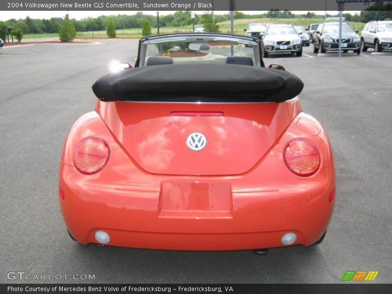Sundown Orange / Black 2004 Volkswagen New Beetle GLS Convertible