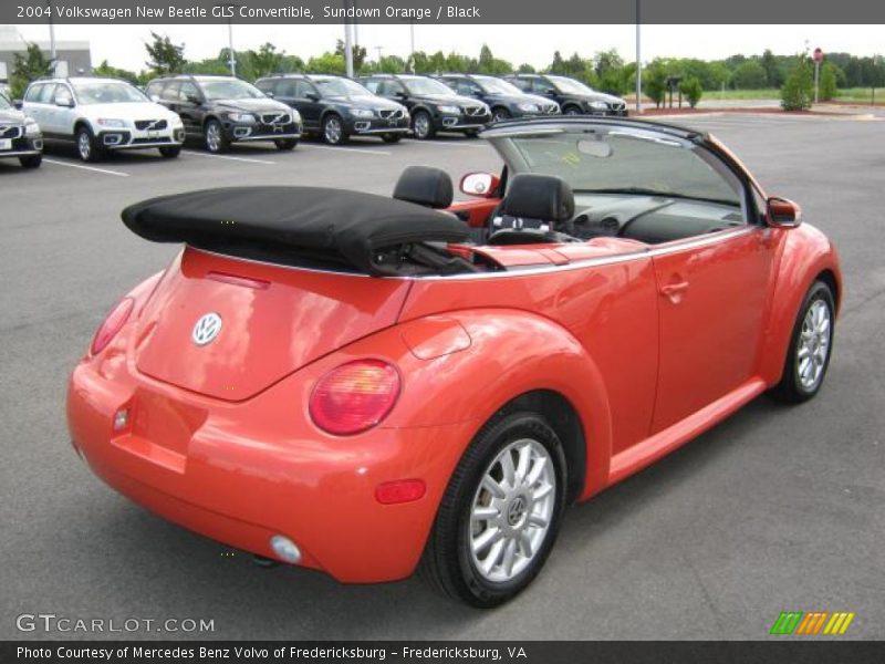 Sundown Orange / Black 2004 Volkswagen New Beetle GLS Convertible