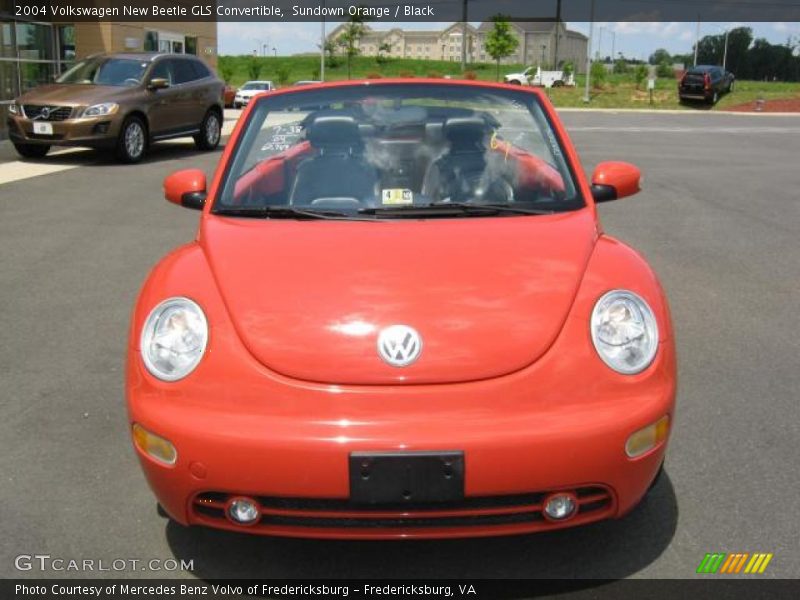 Sundown Orange / Black 2004 Volkswagen New Beetle GLS Convertible