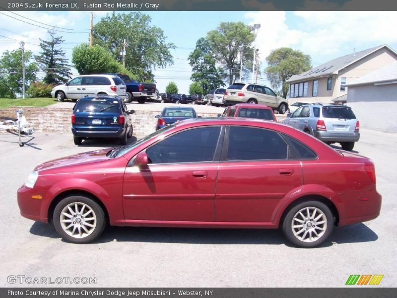 Fusion Red Metallic / Gray 2004 Suzuki Forenza LX