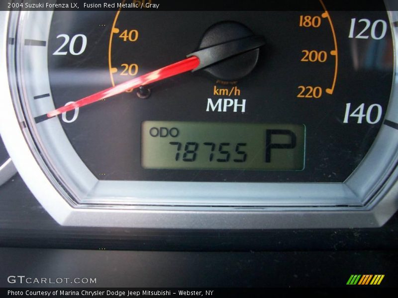 Fusion Red Metallic / Gray 2004 Suzuki Forenza LX
