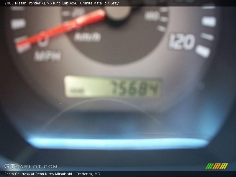 Granite Metallic / Gray 2003 Nissan Frontier XE V6 King Cab 4x4