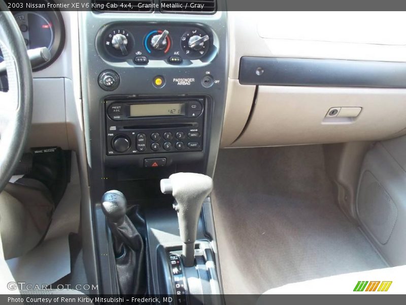 Granite Metallic / Gray 2003 Nissan Frontier XE V6 King Cab 4x4