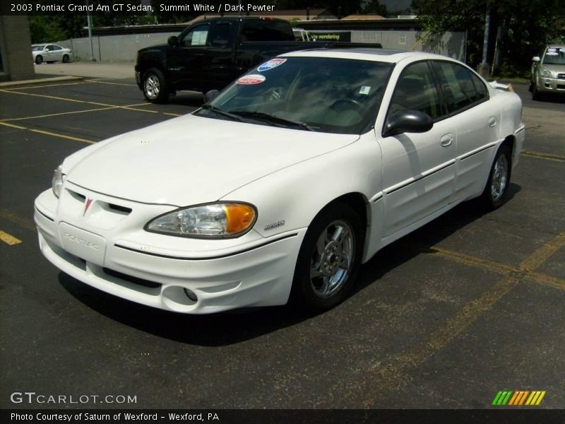 Summit White / Dark Pewter 2003 Pontiac Grand Am GT Sedan