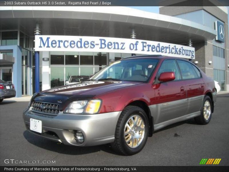 Regatta Red Pearl / Beige 2003 Subaru Outback H6 3.0 Sedan