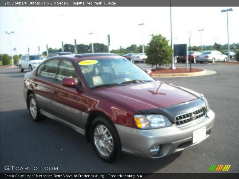 Regatta Red Pearl / Beige 2003 Subaru Outback H6 3.0 Sedan