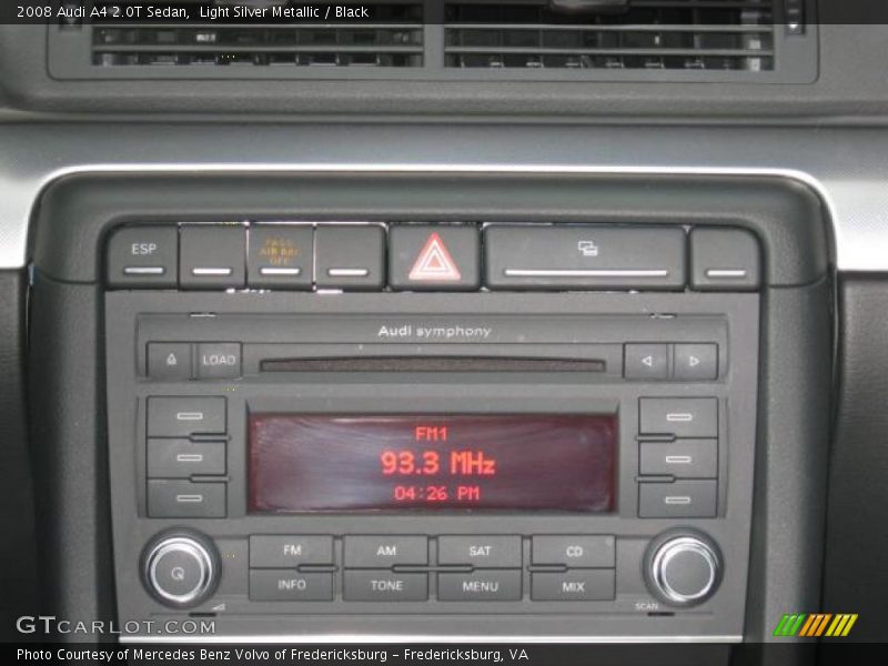 Light Silver Metallic / Black 2008 Audi A4 2.0T Sedan