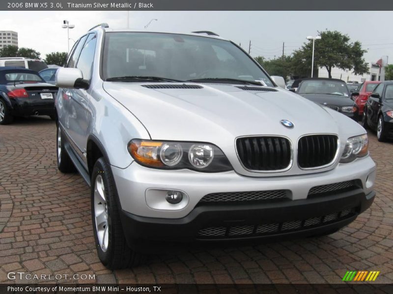 Titanium Silver Metallic / Black 2006 BMW X5 3.0i