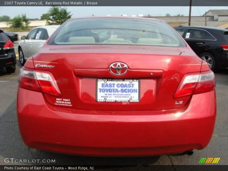 Barcelona Red Metallic / Bisque 2007 Toyota Camry LE