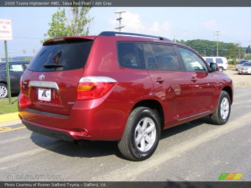Salsa Red Pearl / Ash Gray 2008 Toyota Highlander 4WD
