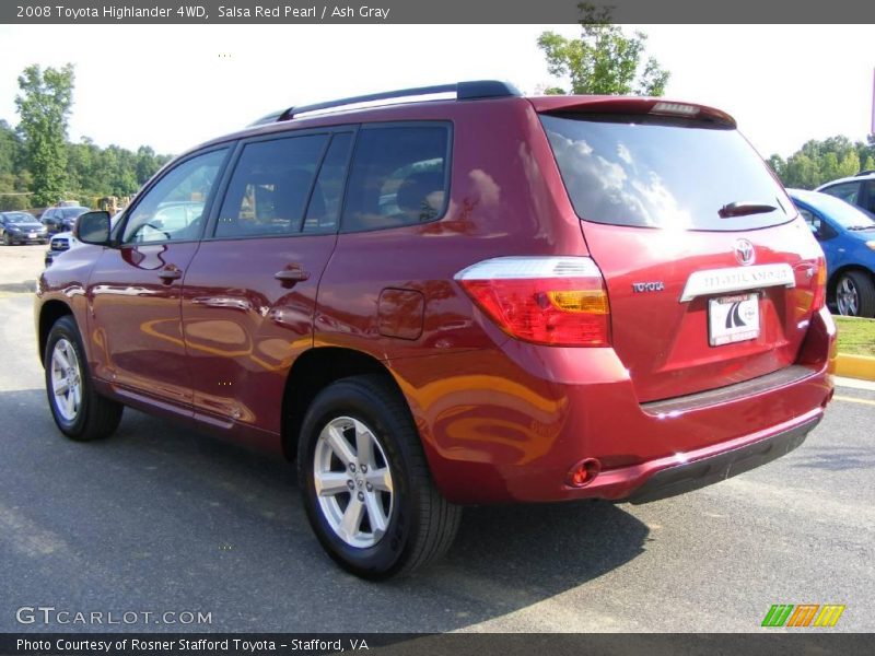 Salsa Red Pearl / Ash Gray 2008 Toyota Highlander 4WD