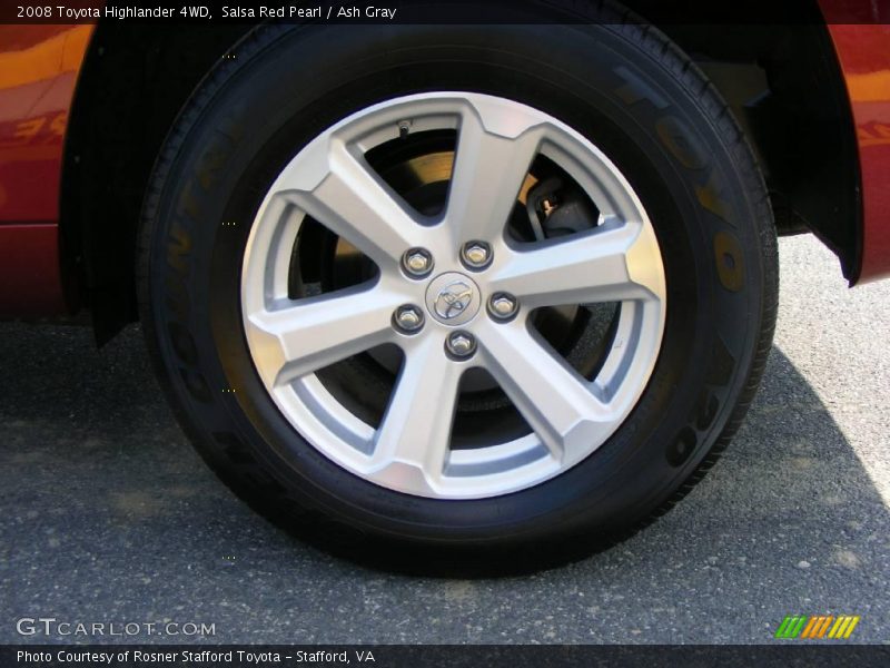 Salsa Red Pearl / Ash Gray 2008 Toyota Highlander 4WD