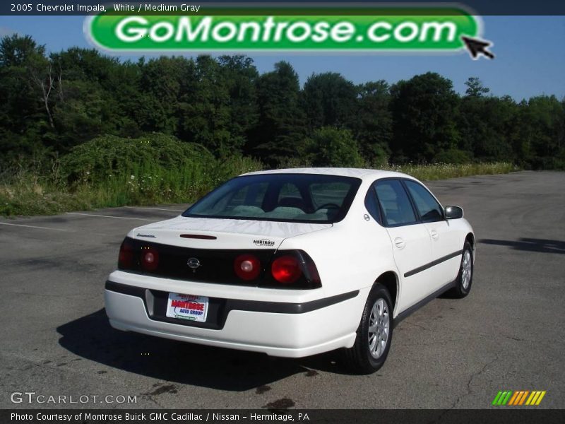 White / Medium Gray 2005 Chevrolet Impala