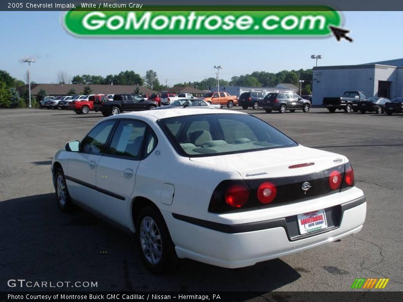 White / Medium Gray 2005 Chevrolet Impala