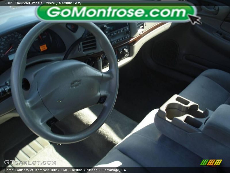 White / Medium Gray 2005 Chevrolet Impala