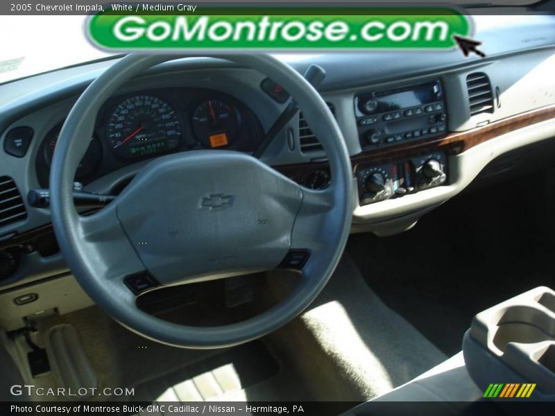 White / Medium Gray 2005 Chevrolet Impala