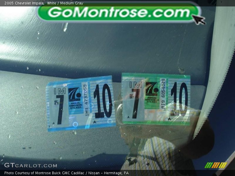 White / Medium Gray 2005 Chevrolet Impala