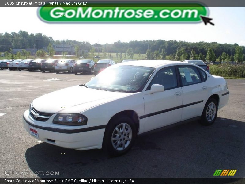 White / Medium Gray 2005 Chevrolet Impala