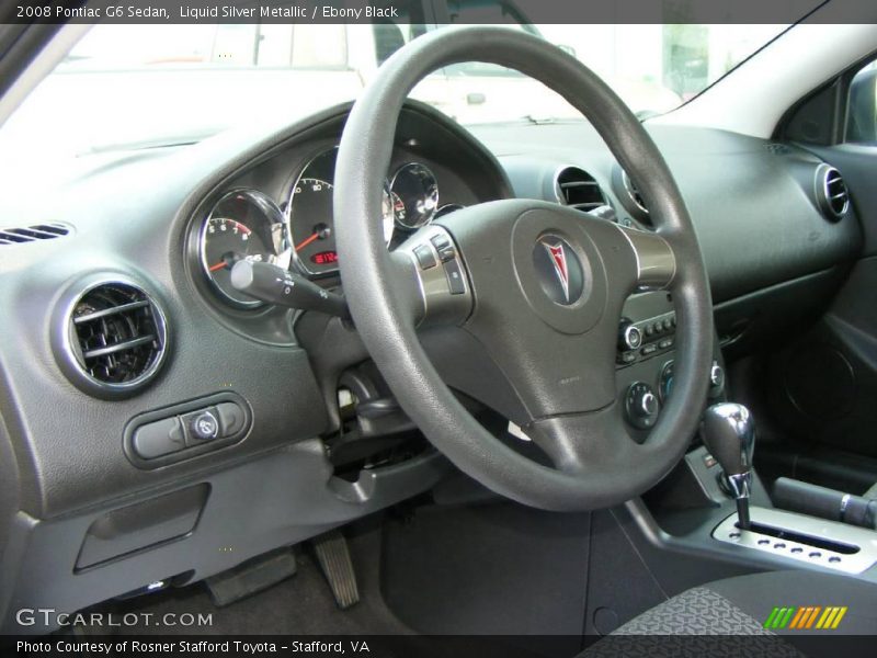 Liquid Silver Metallic / Ebony Black 2008 Pontiac G6 Sedan