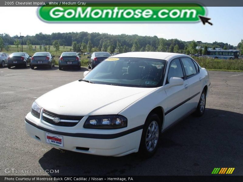 White / Medium Gray 2005 Chevrolet Impala