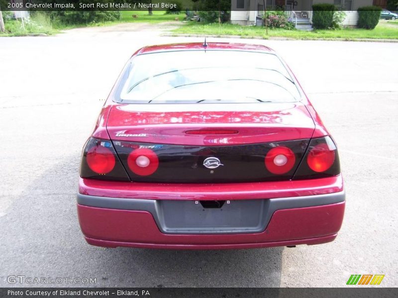 Sport Red Metallic / Neutral Beige 2005 Chevrolet Impala