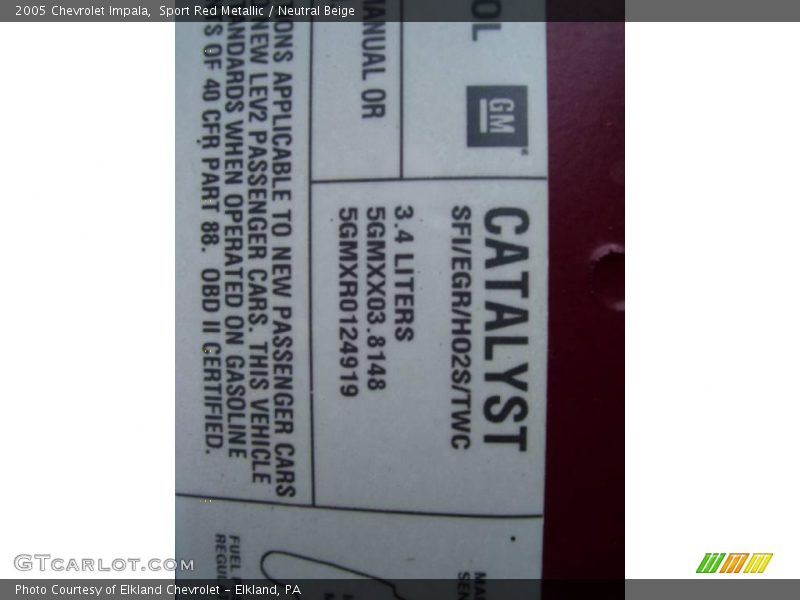 Sport Red Metallic / Neutral Beige 2005 Chevrolet Impala