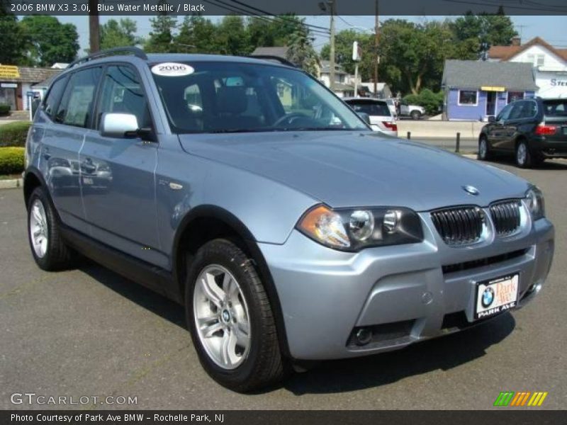 Blue Water Metallic / Black 2006 BMW X3 3.0i