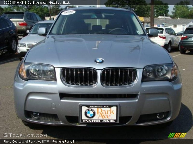 Blue Water Metallic / Black 2006 BMW X3 3.0i