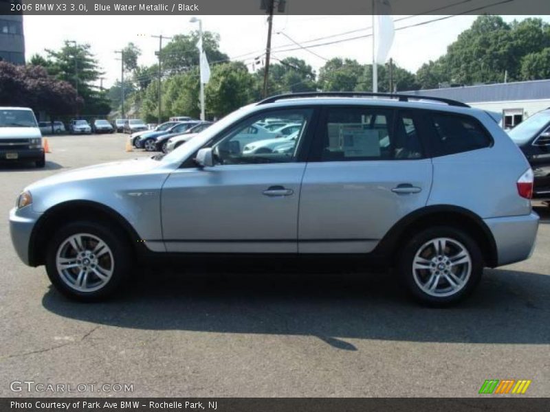 Blue Water Metallic / Black 2006 BMW X3 3.0i