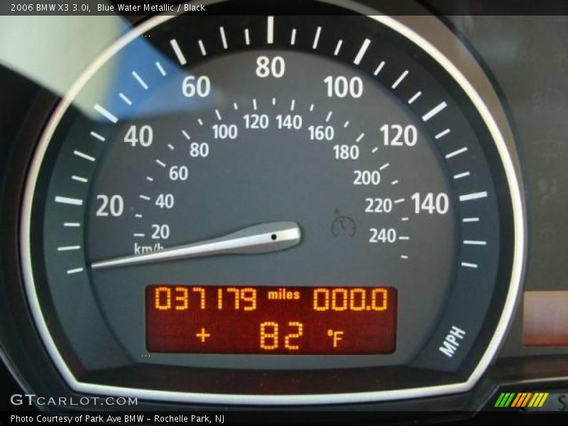 Blue Water Metallic / Black 2006 BMW X3 3.0i