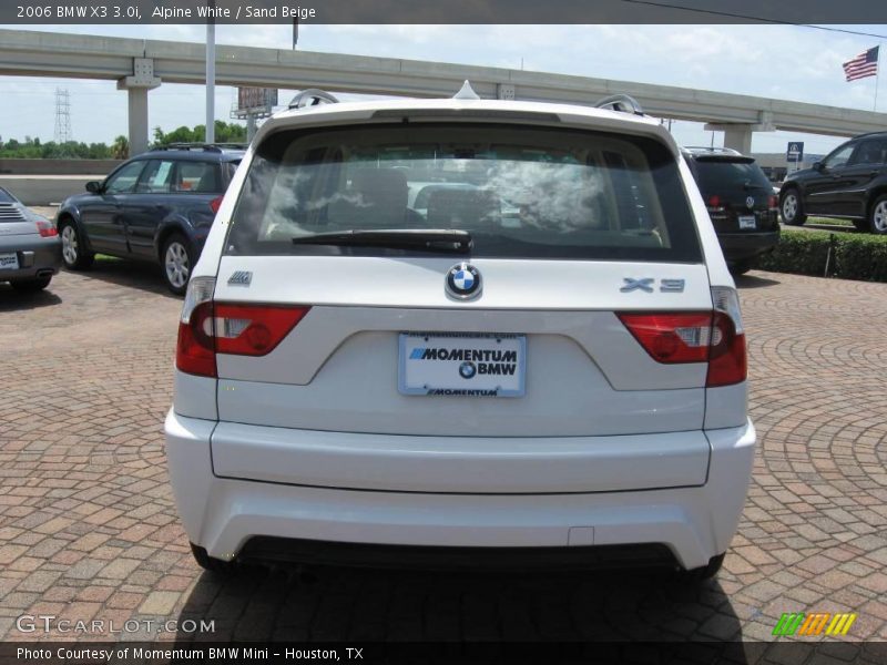 Alpine White / Sand Beige 2006 BMW X3 3.0i