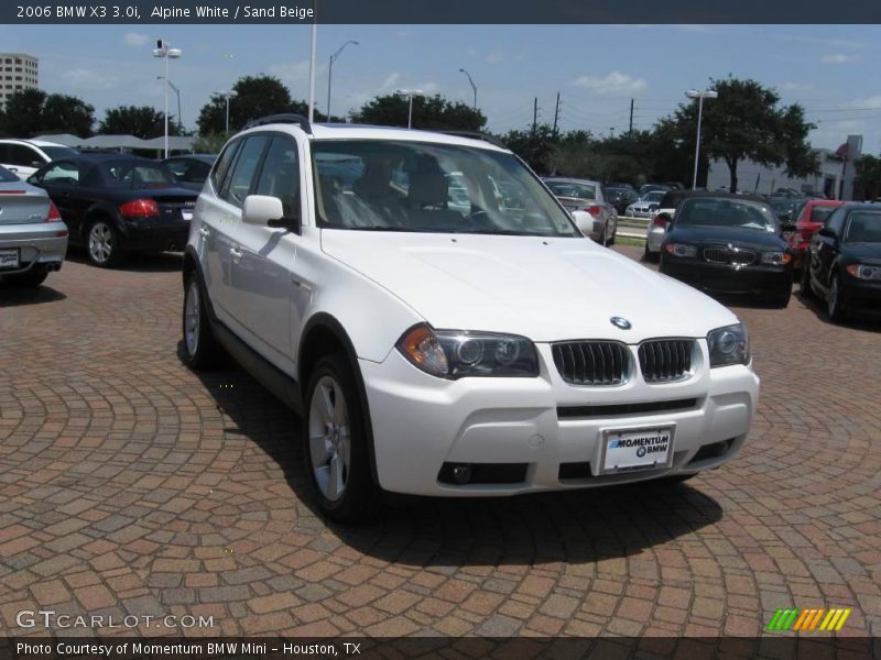 Alpine White / Sand Beige 2006 BMW X3 3.0i