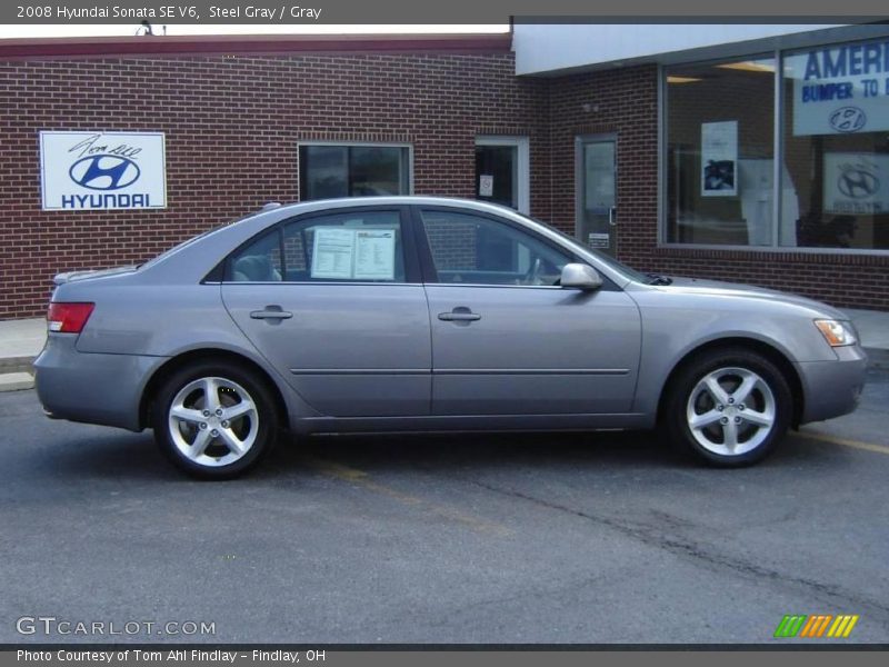 Steel Gray / Gray 2008 Hyundai Sonata SE V6