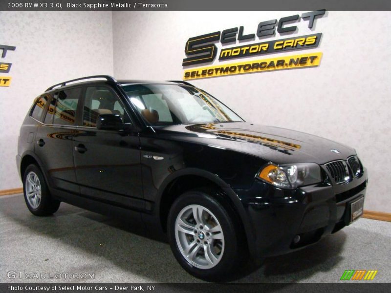 Black Sapphire Metallic / Terracotta 2006 BMW X3 3.0i