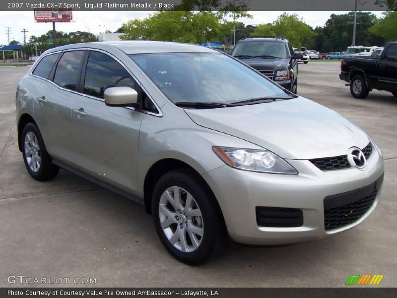 Liquid Platinum Metallic / Black 2007 Mazda CX-7 Sport
