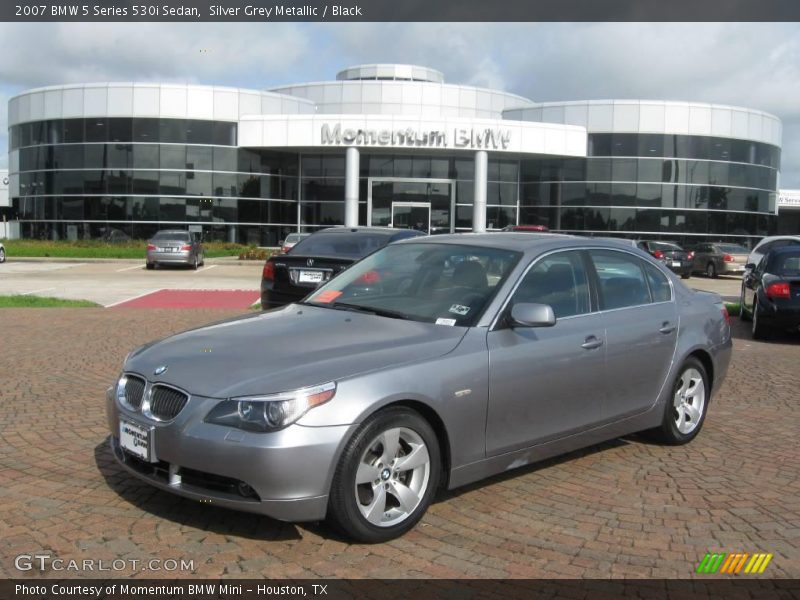 Silver Grey Metallic / Black 2007 BMW 5 Series 530i Sedan