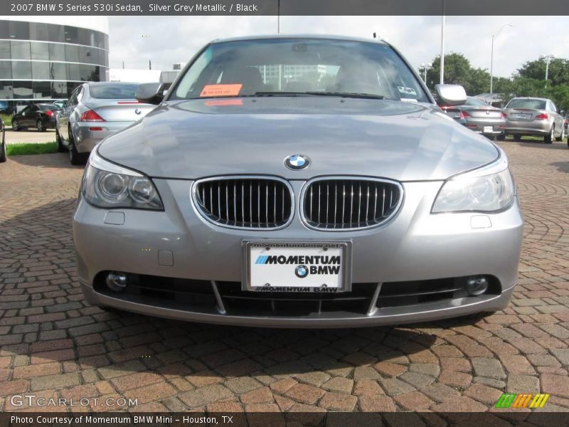 Silver Grey Metallic / Black 2007 BMW 5 Series 530i Sedan