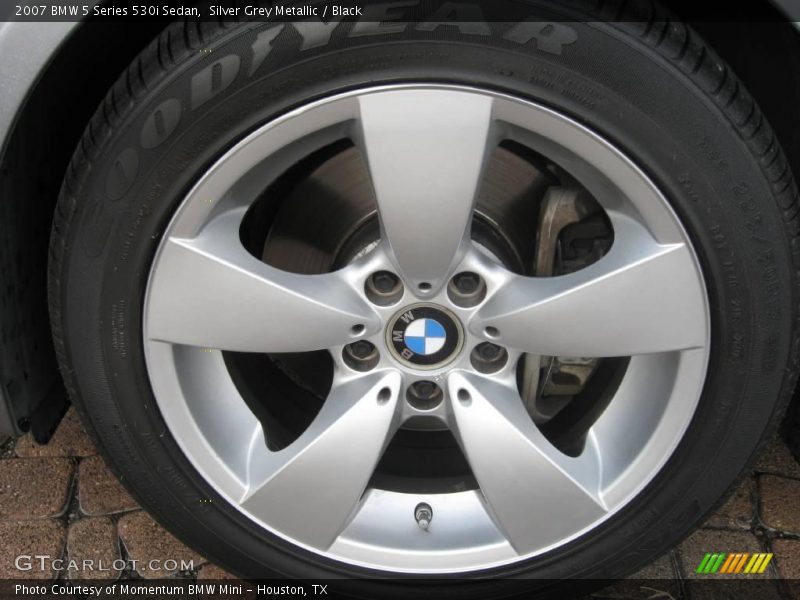 Silver Grey Metallic / Black 2007 BMW 5 Series 530i Sedan