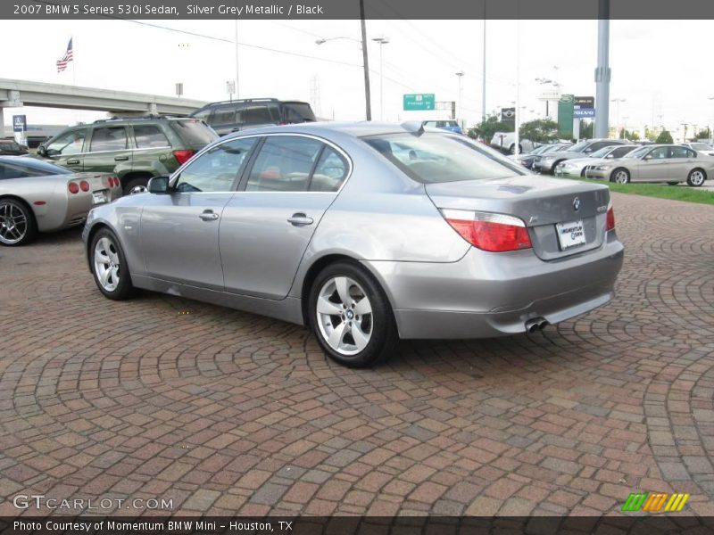 Silver Grey Metallic / Black 2007 BMW 5 Series 530i Sedan