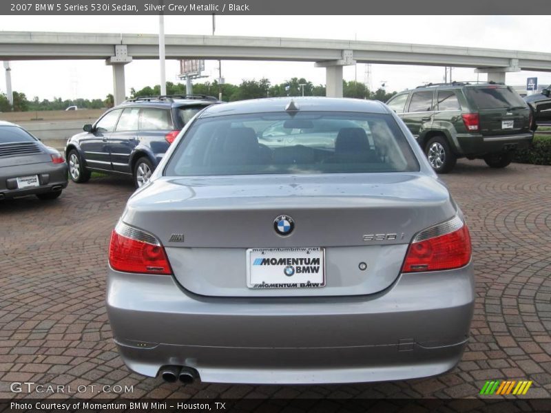 Silver Grey Metallic / Black 2007 BMW 5 Series 530i Sedan