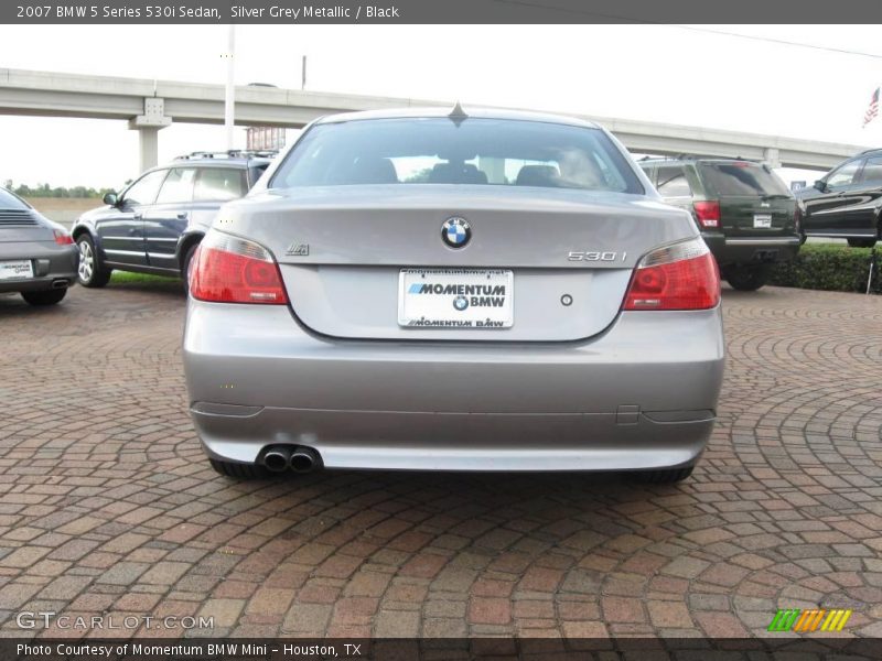 Silver Grey Metallic / Black 2007 BMW 5 Series 530i Sedan
