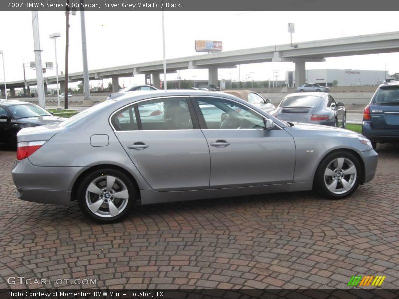 Silver Grey Metallic / Black 2007 BMW 5 Series 530i Sedan